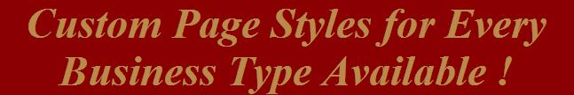 Custom Page Styles for Every Business Type Available !